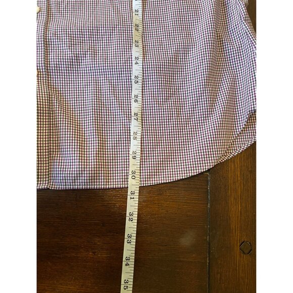 Black Brown 1826 Purple Oxford Slim Fit Button Down Shirt Non Iron 17 1/2 34 XL - Picture 7 of 7